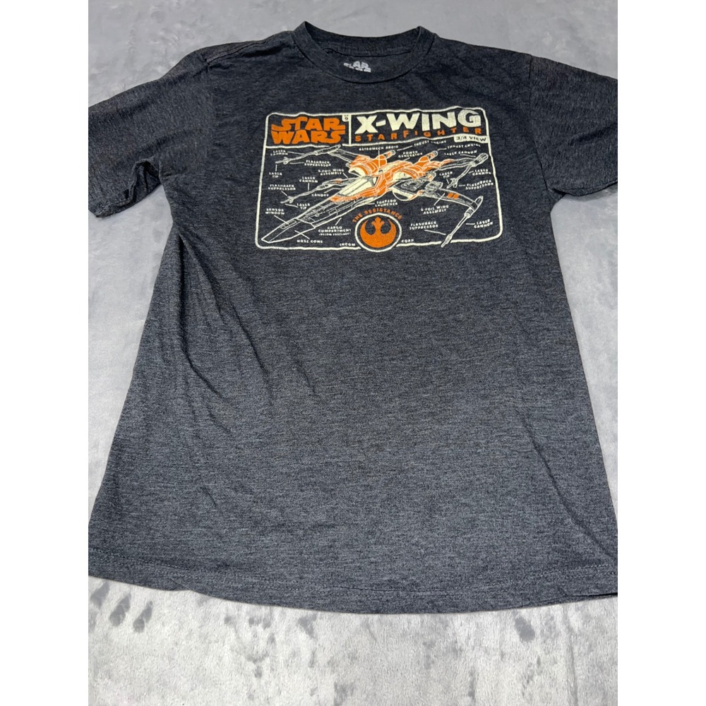 Star Wars Mad Engine X-Wing Starfighter Graphic T-Shirt Charcoal Heather Medium